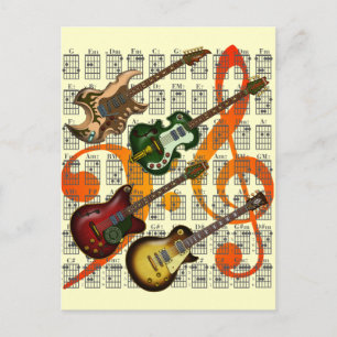 Guitar and Chord 07 Postcard