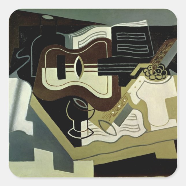 Guitar and Clarinet, 1920 Square Sticker (Front)