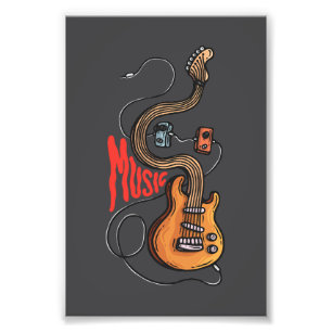 Guitar and effect pedals MUSIC Photo Print