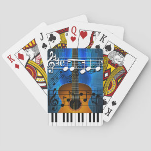 Guitar and Keyboard Music Playing Cards