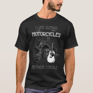 Guitar And Motorcycle Biker Motorcycling bikers Mu T-Shirt