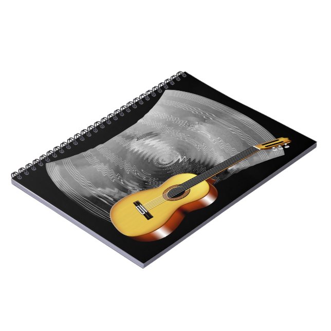 Guitar and Music Sheet Notebook (Left Side)
