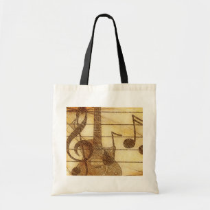 Guitar and Music Tote Bag