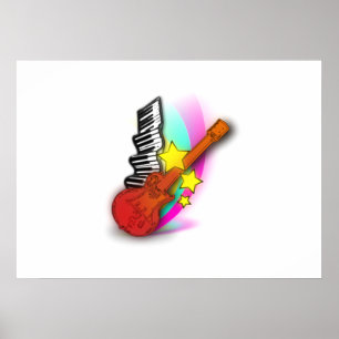 Guitar and Piano Poster