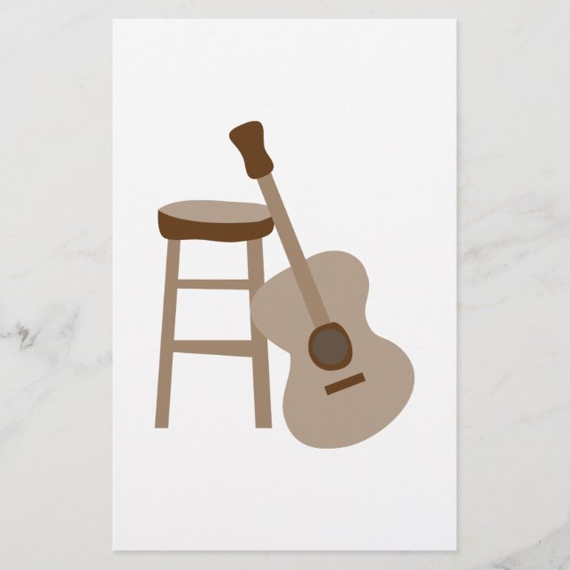 Guitar and Stool (Front)