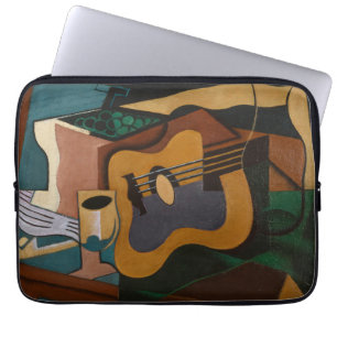 Guitar And Wine Abstract Painting Laptop Sleeve