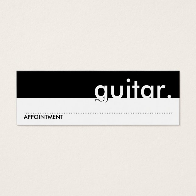 guitar. (appointment card) (Front)