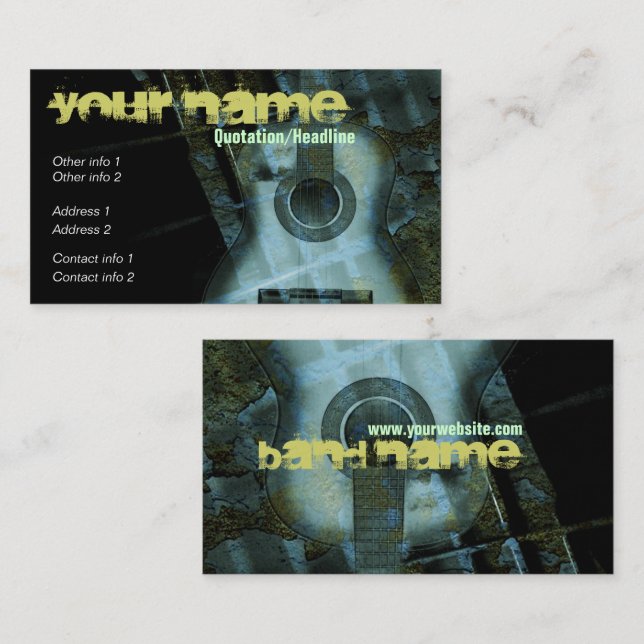GUITAR Art Fantasy Business card (Front/Back)