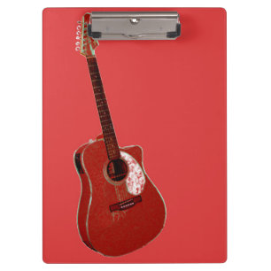 Guitar art print clipboard