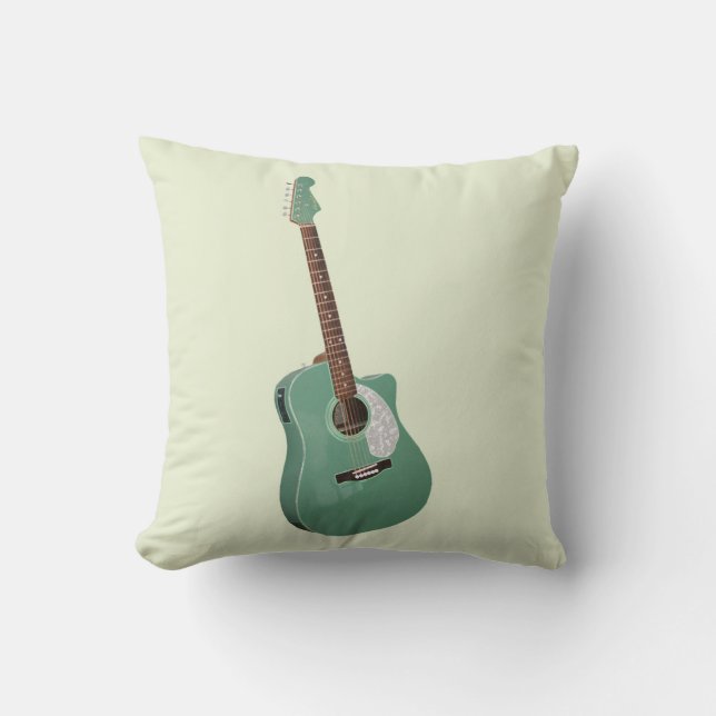 Guitar art print cushion (Front)