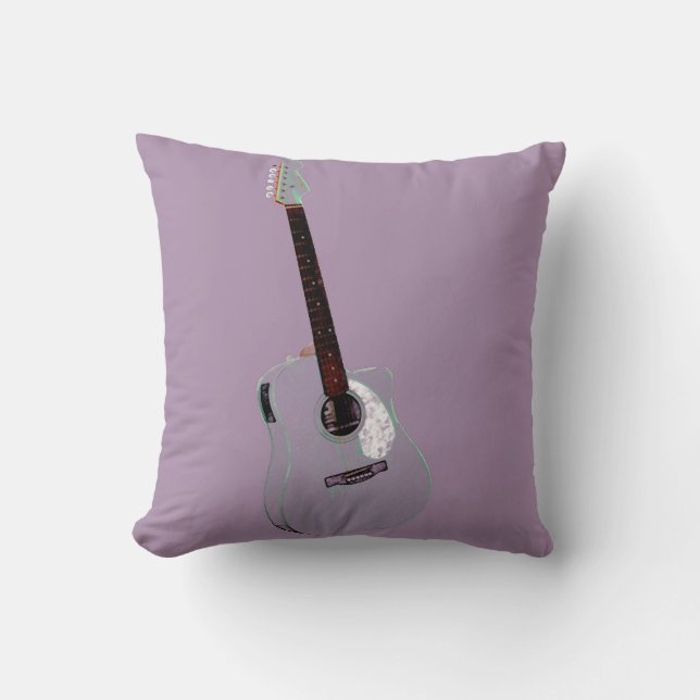 Guitar art print cushion (Front)