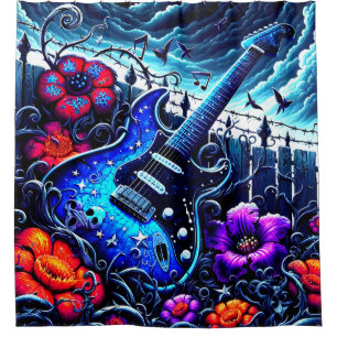 Guitar Art Shower Curtain