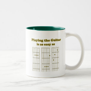 Guitar as Easy as ABC Two-Tone Coffee Mug