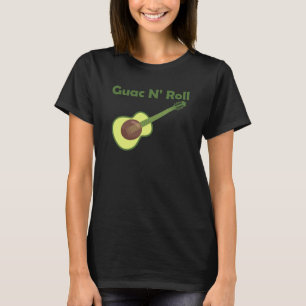 Guitar Avocado Rock N Roll Funny Guitars T-Shirt