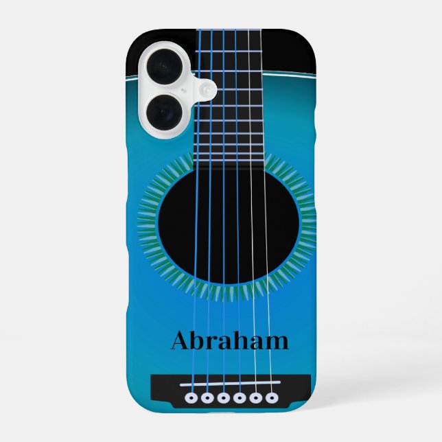  Guitar Background Texture iPhone 16 Case (Back)