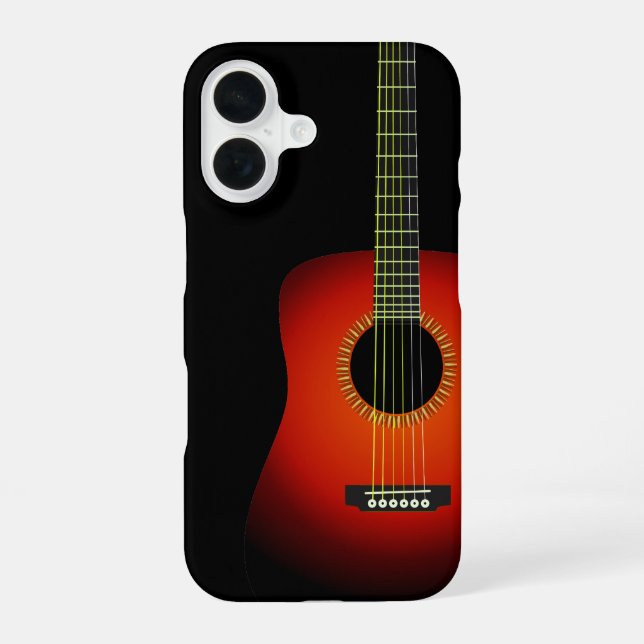   Guitar Background Texture iPhone 16 Case (Back)