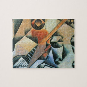 Guitar (Banjo) and Glasses, Juan Gris, Vintage Art Jigsaw Puzzle