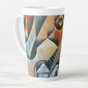 Guitar (Banjo) and Glasses, Juan Gris, Vintage Art Latte Mug
