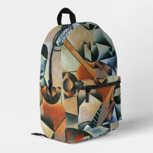 Guitar (Banjo) and Glasses, Juan Gris, Vintage Art Printed Backpack