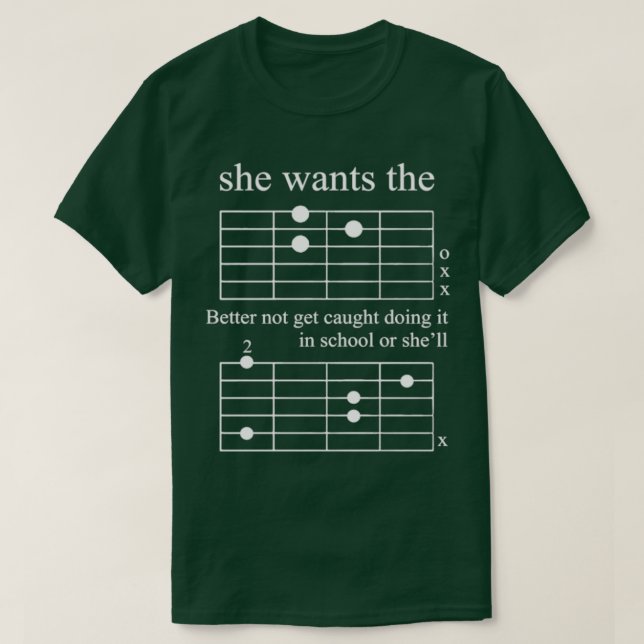 Guitar Better get Caught Chord T-Shirt (Design Front)