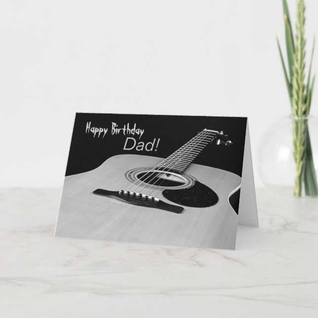 Guitar Birthday Card for Dad (Front)