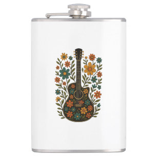 Guitar & Bloom Designs Hip Flask