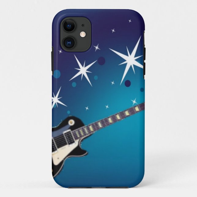 Guitar - blue Case-Mate iPhone case (Back)