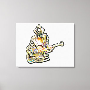 Guitar Blues Mann - Feel it Canvas Print
