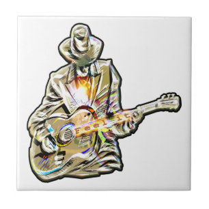 Guitar Blues Mann - Feel it  Ceramic Tile