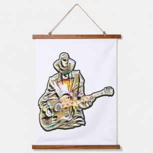 Guitar Blues Mann - Feel it  Hanging Tapestry
