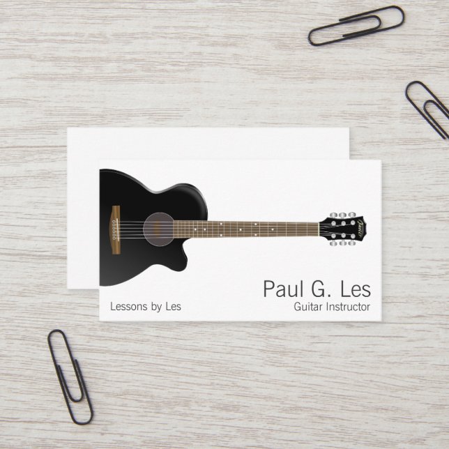 Guitar Business Card (Front/Back In Situ)