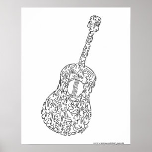 GUITAR by NICHOLAS_COPYRIGHT_MINIFACES Poster