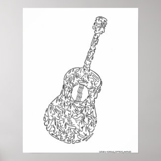 GUITAR by NICHOLAS_COPYRIGHT_MINIFACES Poster