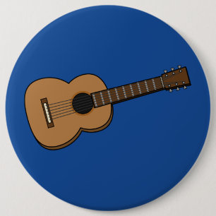 Guitar Cartoon 6 Cm Round Badge