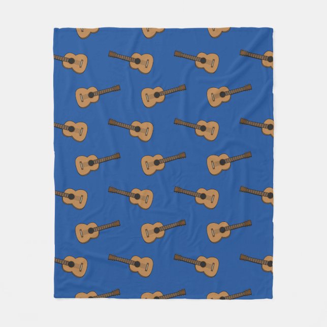Guitar Cartoon Fleece Blanket (Front)