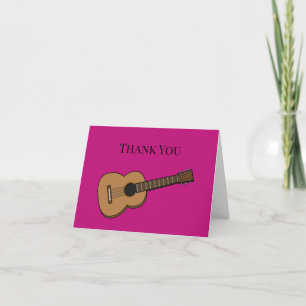 Guitar Cartoon Personalize Thank You Card
