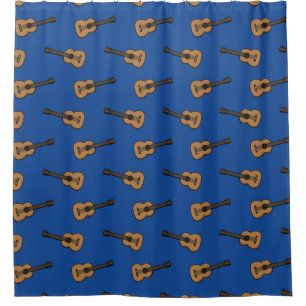 Guitar Cartoon Shower Curtain
