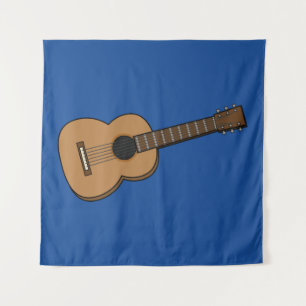 Guitar Cartoon Tapestry