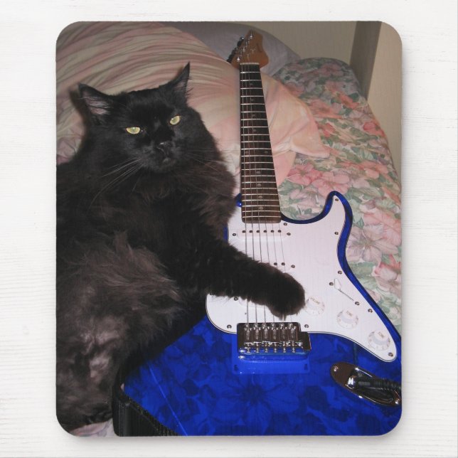 Guitar Cat Mousepad (Front)