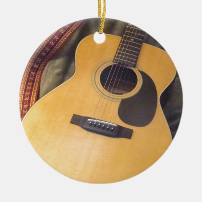 guitar ceramic tree decoration (Front)