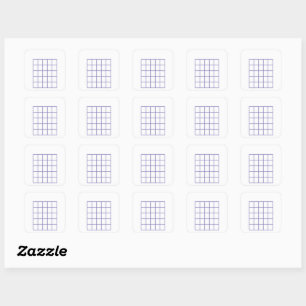 Guitar Chord Chart Template   Light Purple Square Sticker