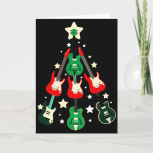 Guitar Christmas T Shirt Card