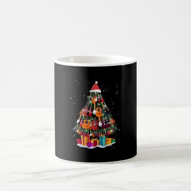 Guitar Christmas Tree Funny  Coffee Mug (Center)