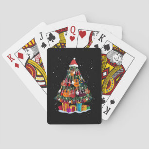 Guitar Christmas Tree Funny Playing Cards