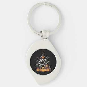 Guitar Christmas Tree Merry Christmas Key Ring