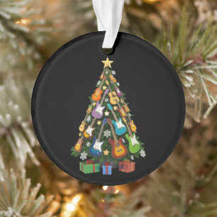 Guitar Christmas Tree Theatre Musical Lover Merry Ornament