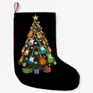 Guitar Christmas Tree Theatre Musical Lover Merry  Small Christmas Stocking