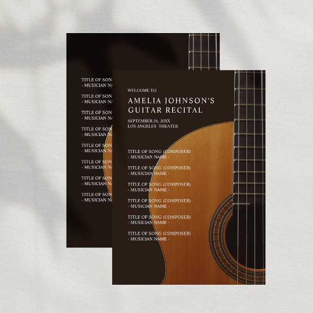 Guitar Classical Music Concert Recital Program (Guitar Classical Music Concert Recital Program)