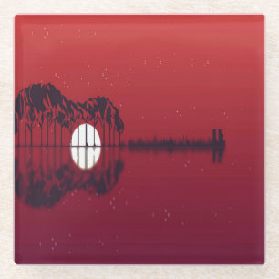 Guitar Cove Glass Coaster