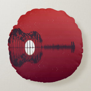 Guitar Cove  Round Cushion